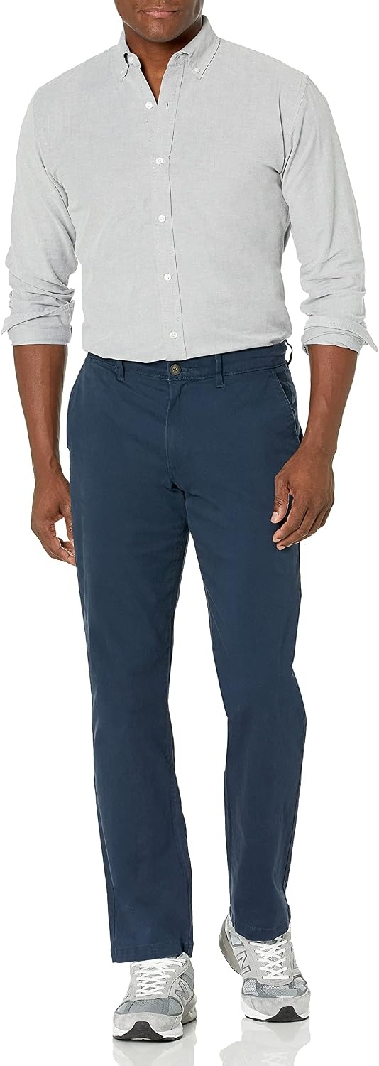 image:imageAmazon Essentials Mens StraightFit Casual Stretch Chino Pants Sits at WaistDark Navy