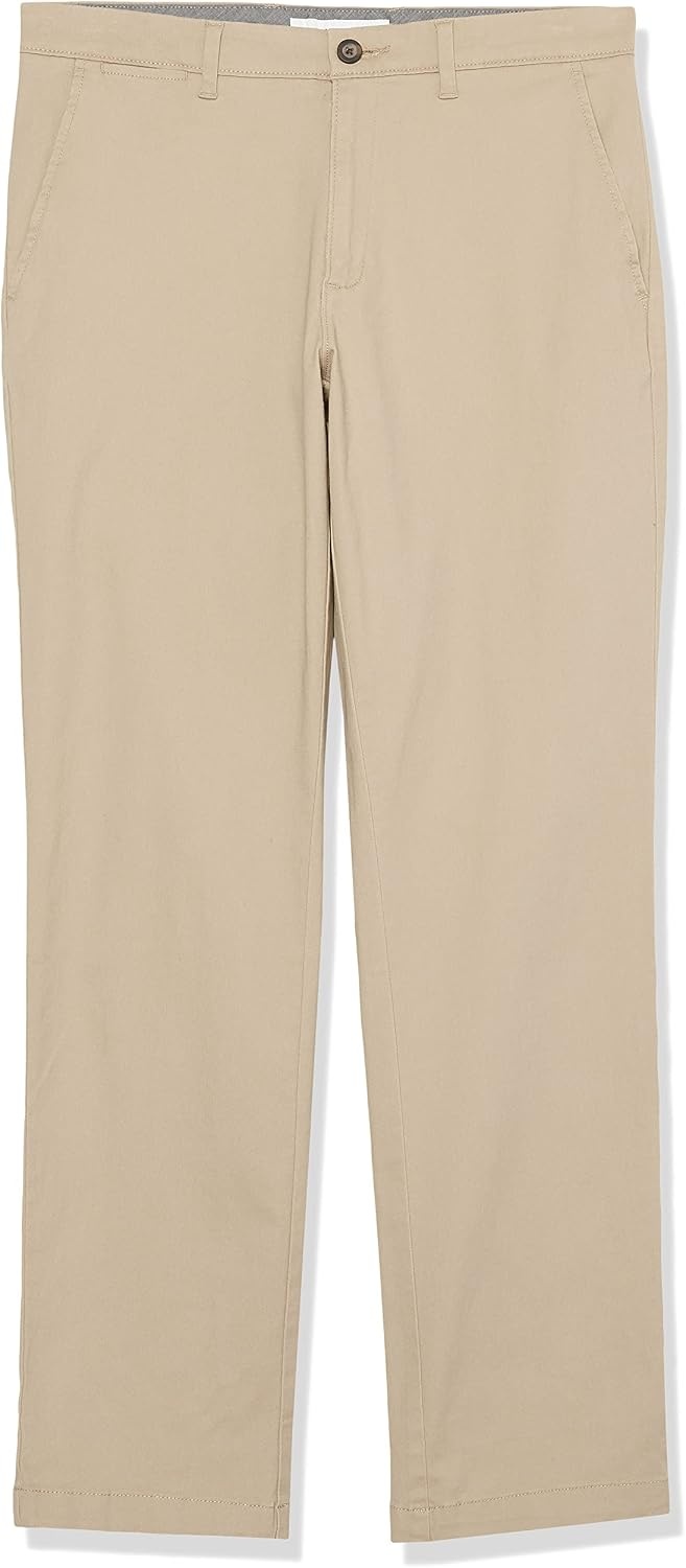 image:imageAmazon Essentials Mens StraightFit Casual Stretch Chino Pants Sits at WaistKhaki
