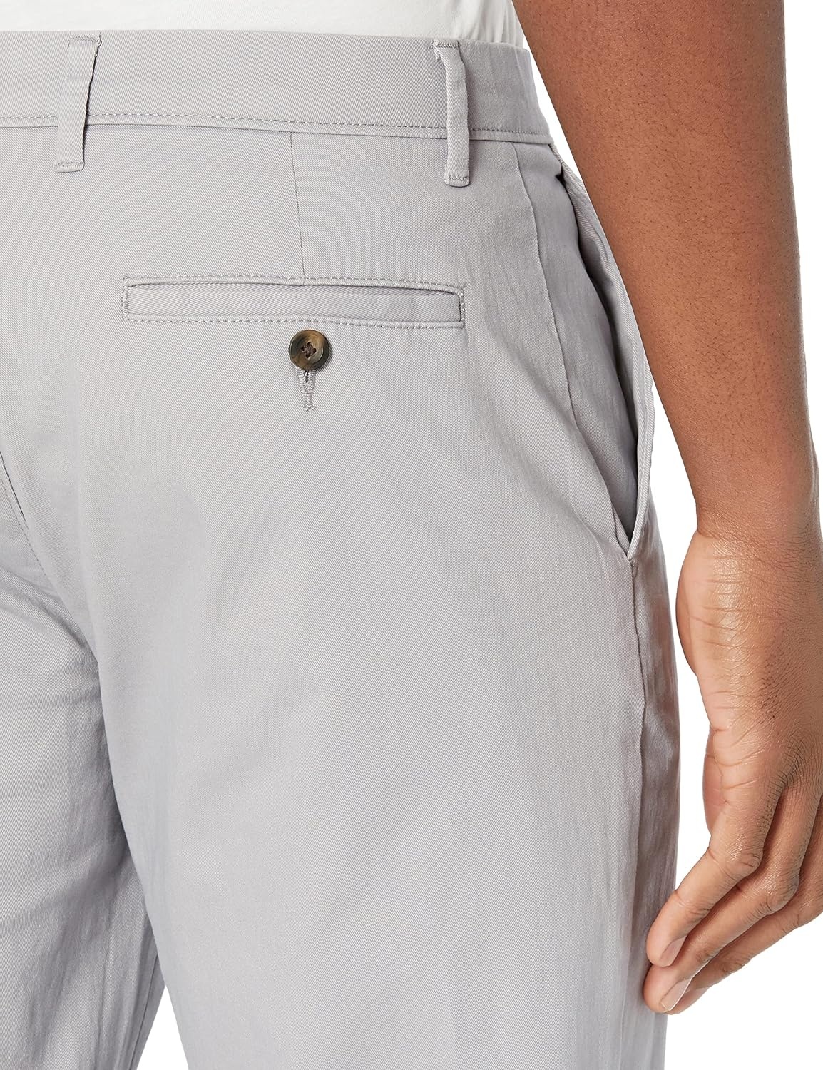 image:imageAmazon Essentials Mens StraightFit Casual Stretch Chino Pants Sits at WaistLight Grey