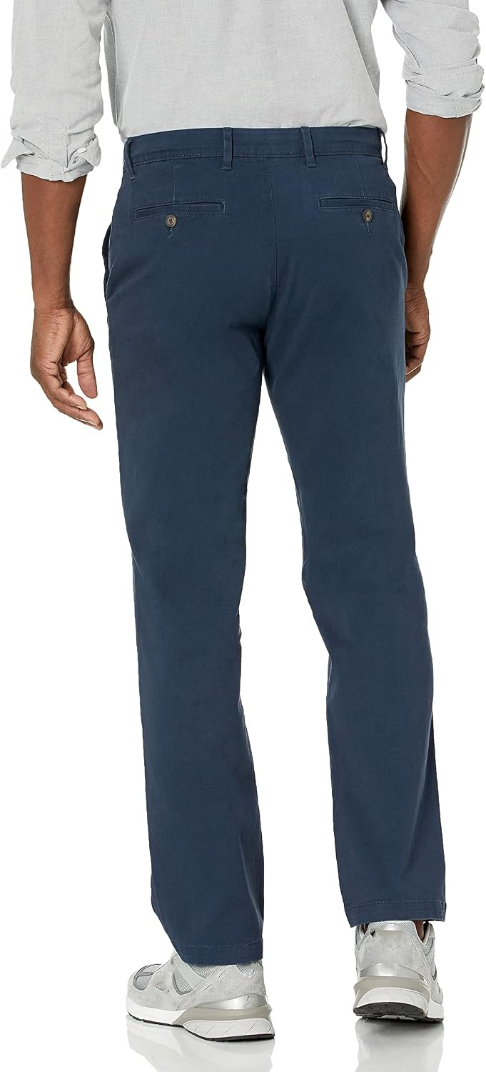 image:imageAmazon Essentials Mens StraightFit Casual Stretch Chino Pants Sits at WaistNavy