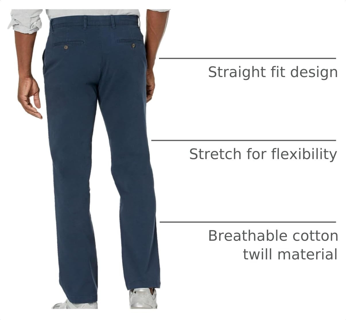 image:imageAmazon Essentials Mens StraightFit Casual Stretch Chino Pants Sits at WaistNavy