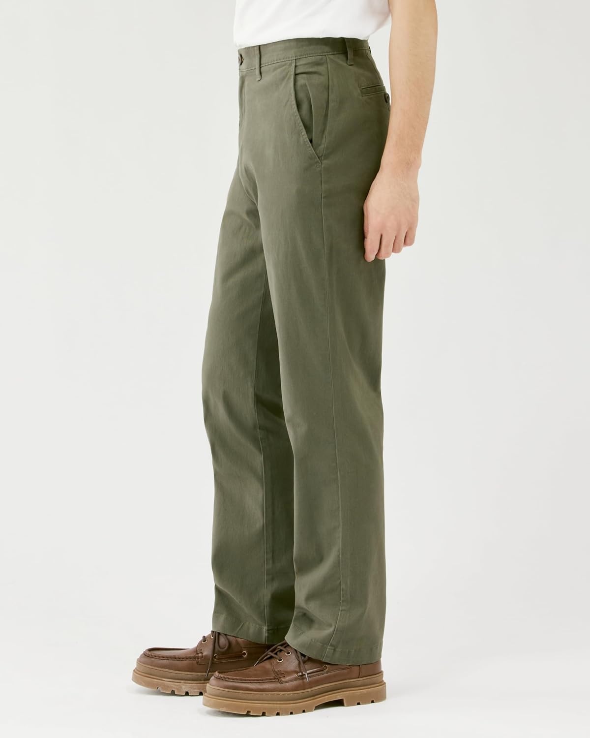 image:imageAmazon Essentials Mens StraightFit Casual Stretch Chino Pants Sits at WaistOlive