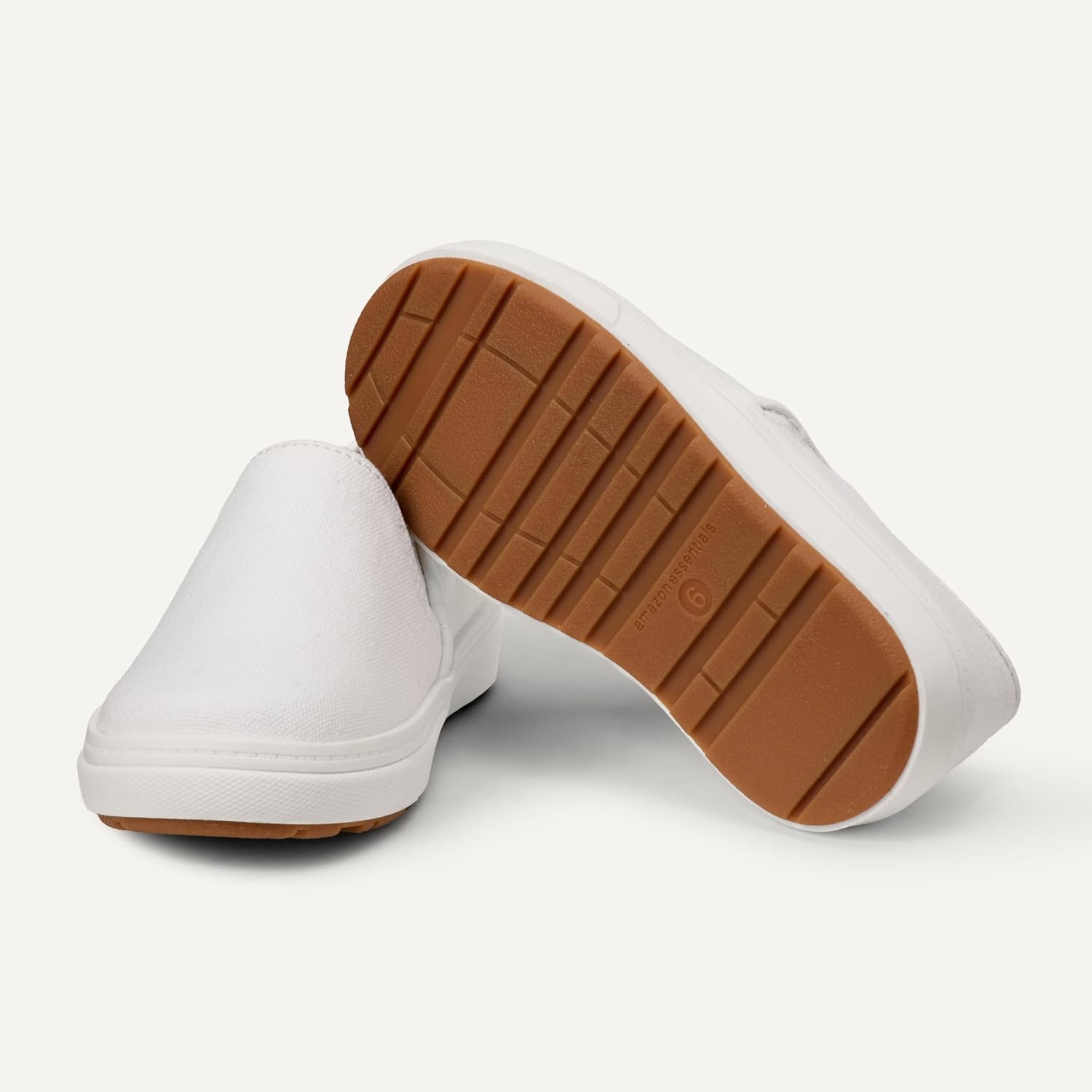 image:imageAmazon Essentials Unisex Kids and Toddlers Canvas Slipon SneakersWhite Canvas