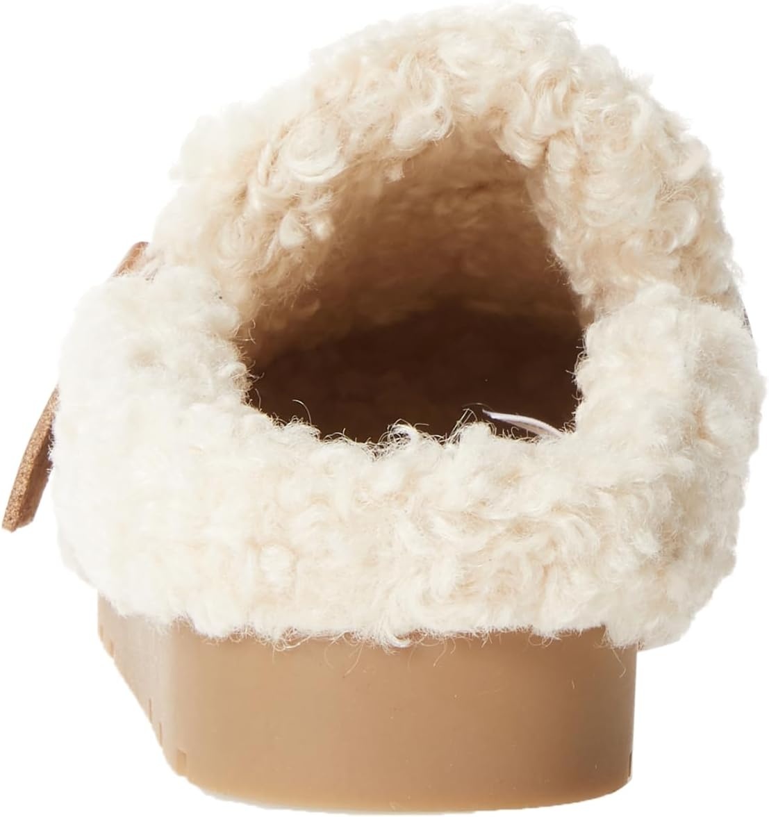 image:imageAmazon Essentials Womens Backless Shearling Memory Foam Mule Slides NonSlipIvory Tan Shearling