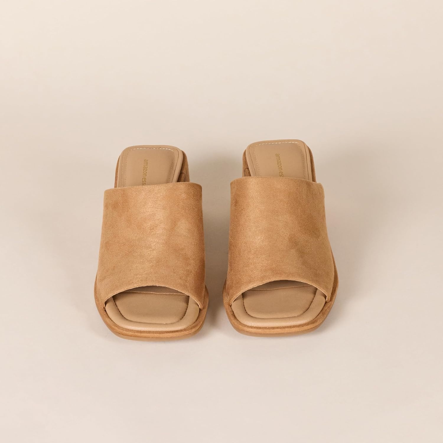 image:imageAmazon Essentials Womens Block Heel MuleTan Faux Microsuede