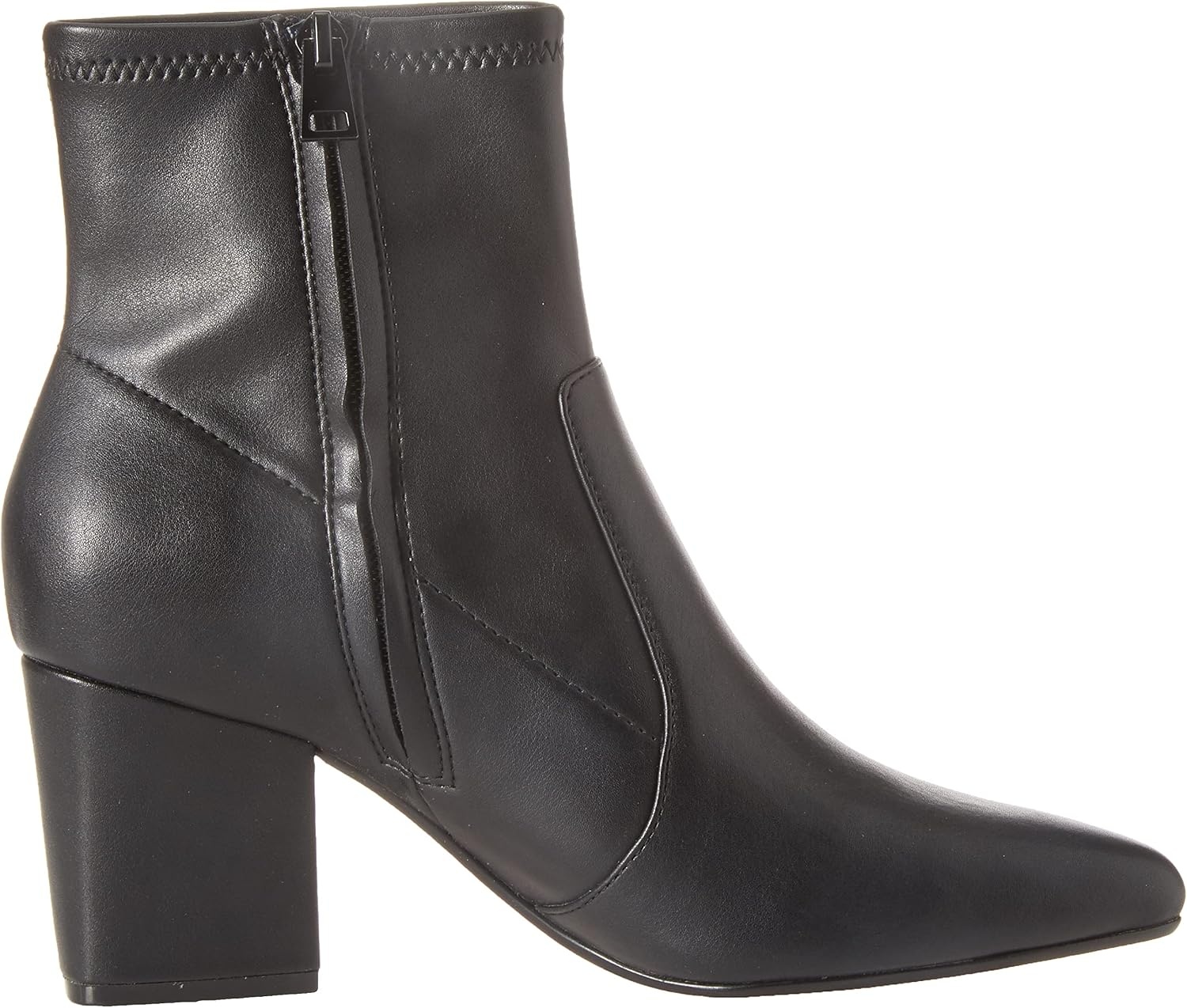 image:imageAmazon Essentials Womens Fitted Stretch Ankle Heel Boots with Pointed ToeBlack