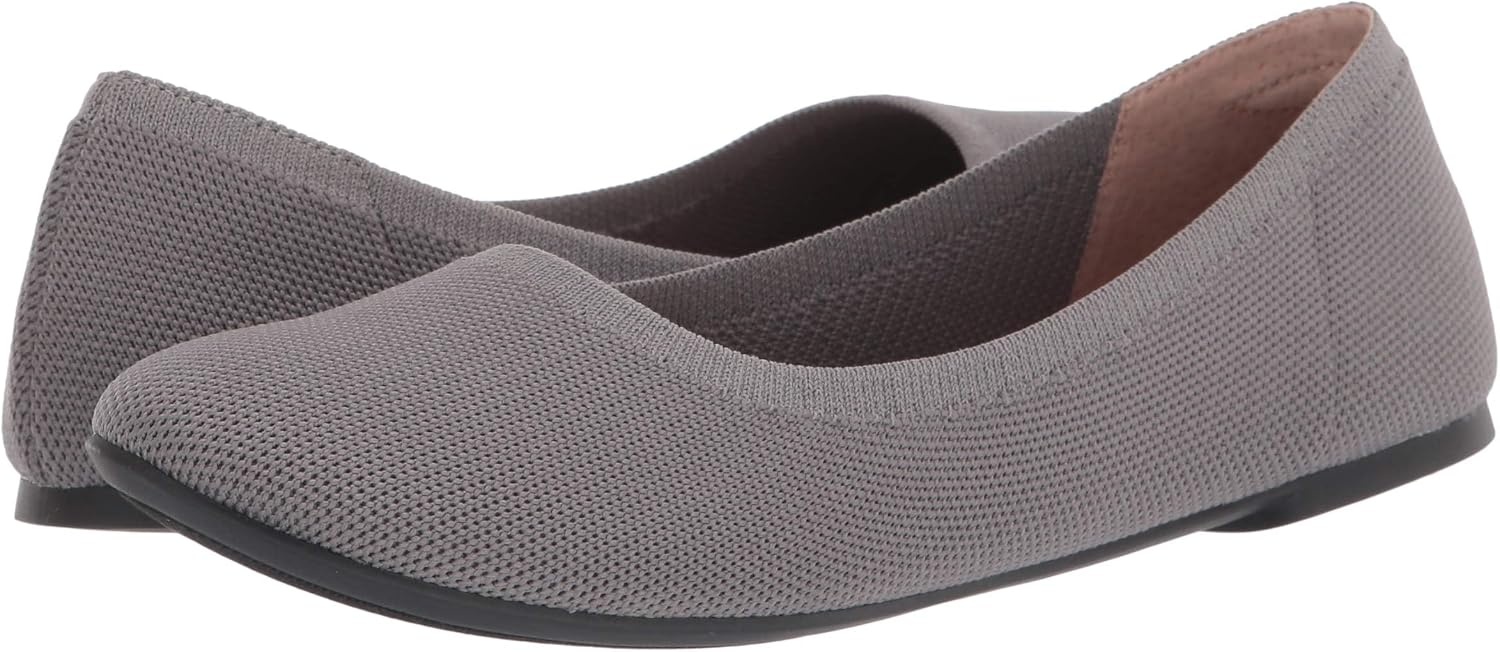 image:imageAmazon Essentials Womens Knit Mesh Ballet FlatLight Grey