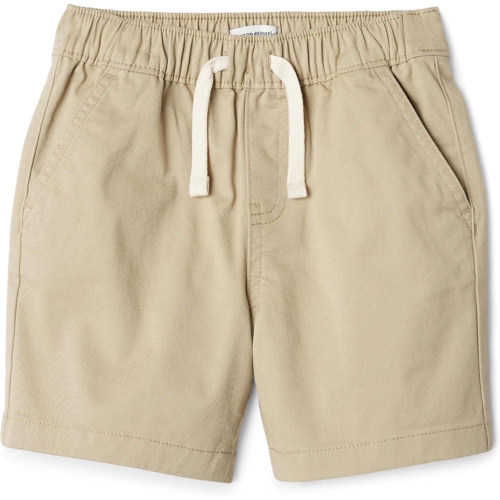 image:imageAmazon Essentials Boys Stretch PullOn Knee Length ShortsKhaki Tan