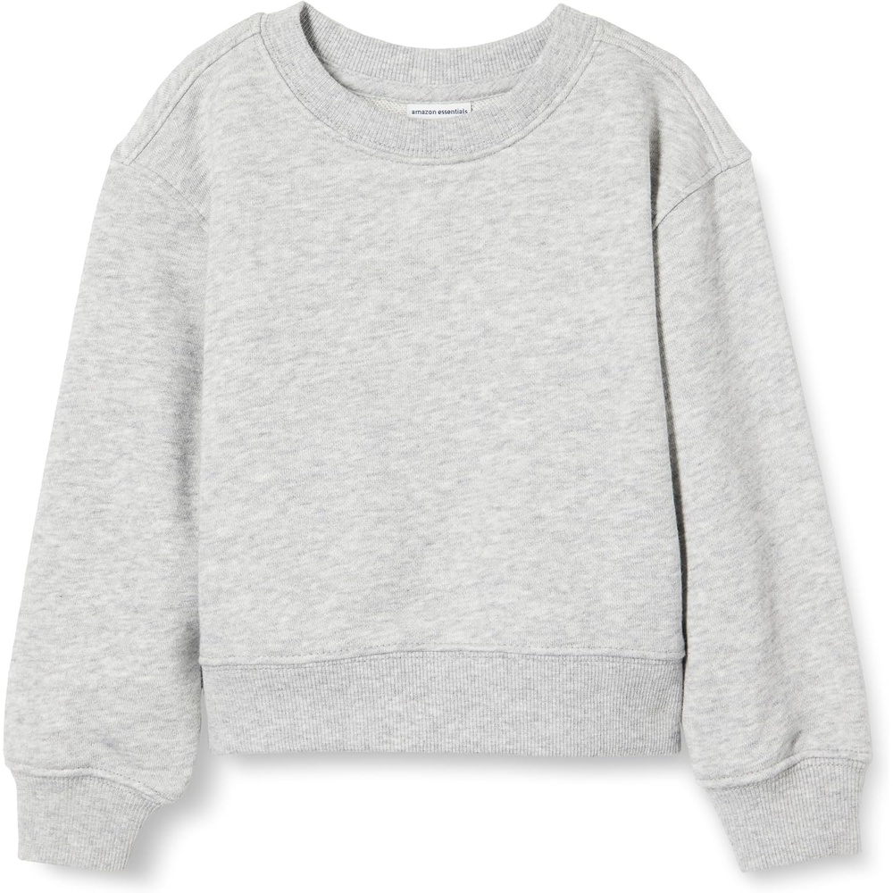 image:imageAmazon Essentials Boys and Toddlers French Terry Regular Fit Crew Neck SweatshirtLight Grey Heather