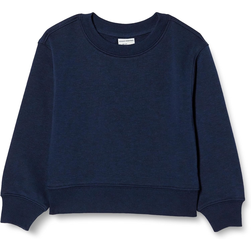 image:imageAmazon Essentials Boys and Toddlers French Terry Regular Fit Crew Neck SweatshirtNavy