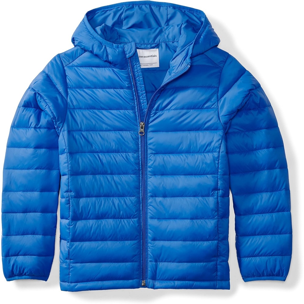 image:imageAmazon Essentials Boys and Toddlers Lightweight WaterResistant Packable Hooded Insulated Puffer JacketRoyal Blue