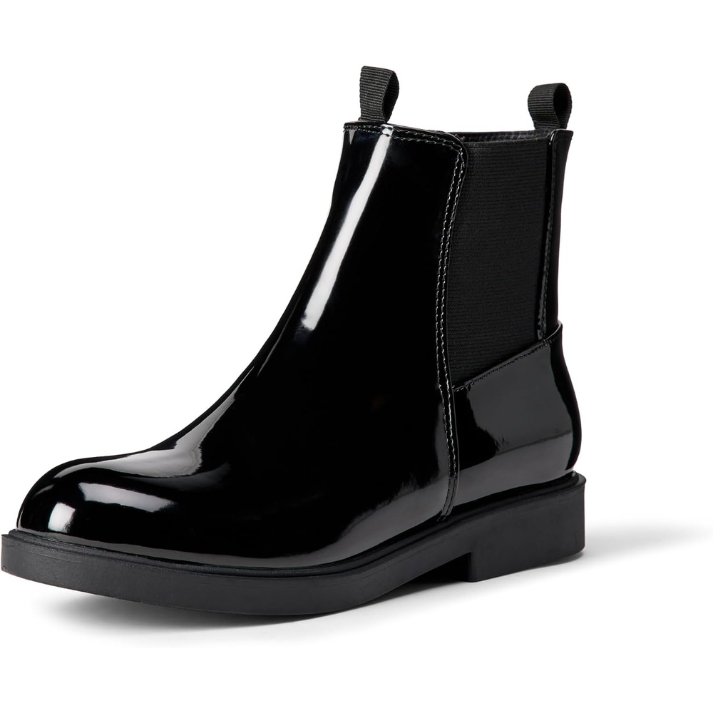 image:imageAmazon Essentials Girls Chelsea Ankle BootsBlack Patent