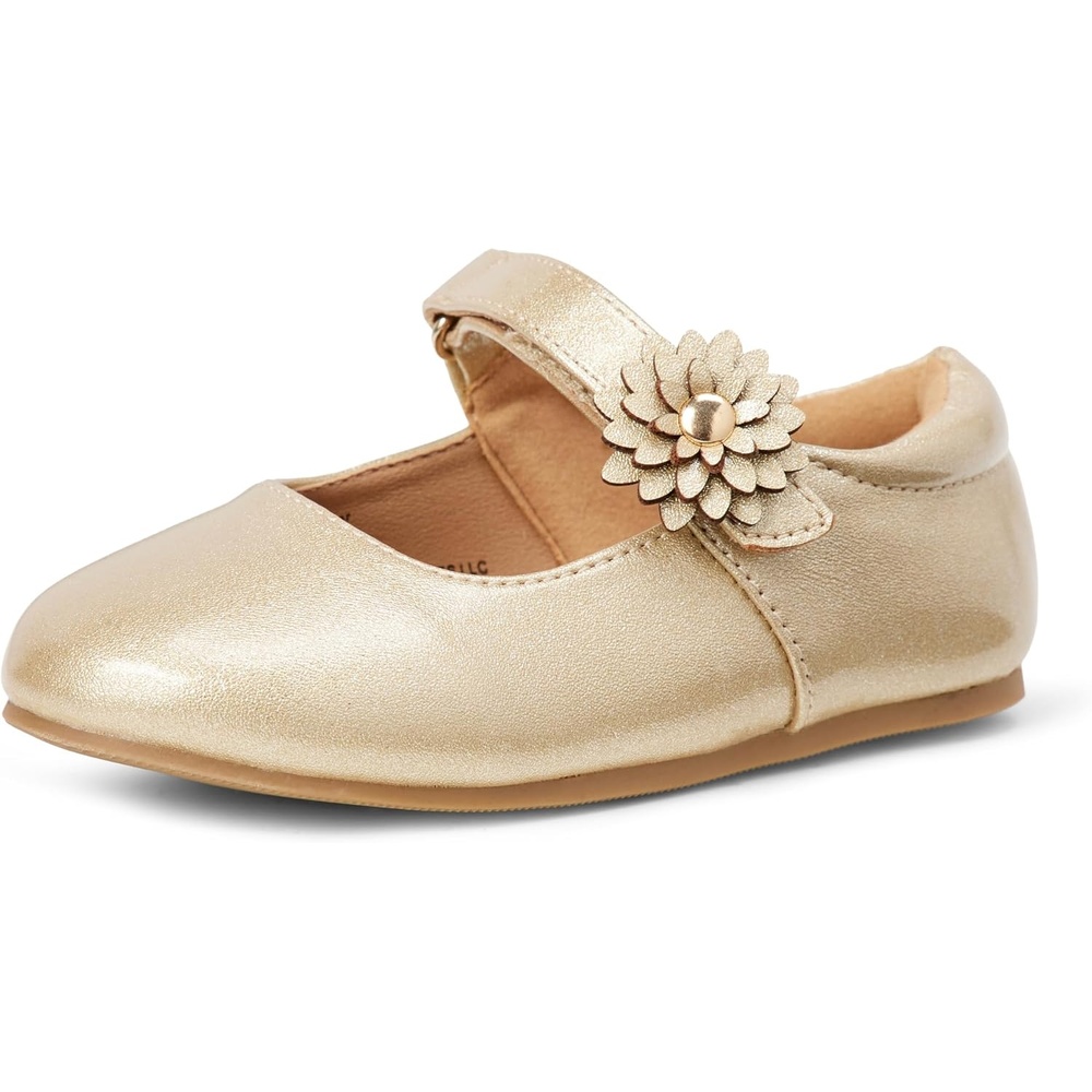 image:imageAmazon Essentials Girls and Toddlers Mary Jane FlatsGold Glitter