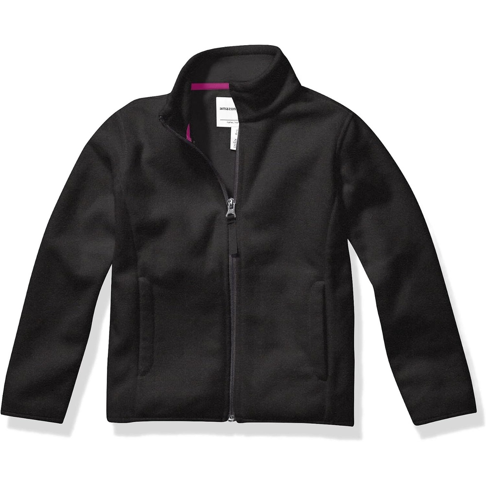 image:imageAmazon Essentials Girls and Toddlers Polar Fleece FullZip Mock Jacket Insulated Outerwear CoatBlack