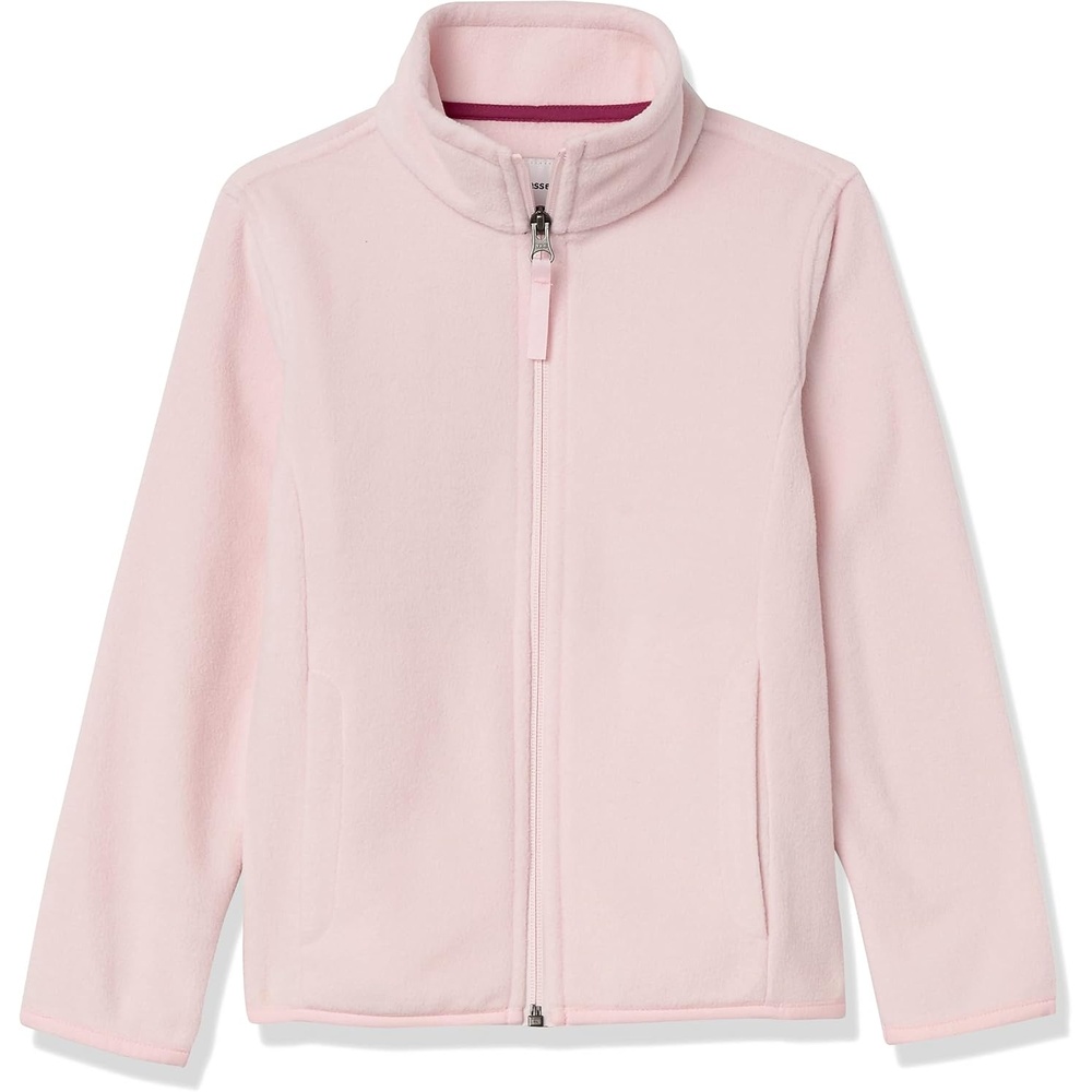image:imageAmazon Essentials Girls and Toddlers Polar Fleece FullZip Mock Jacket Insulated Outerwear CoatLight Pink