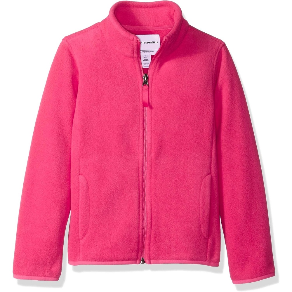 image:imageAmazon Essentials Girls and Toddlers Polar Fleece FullZip Mock Jacket Insulated Outerwear CoatPink