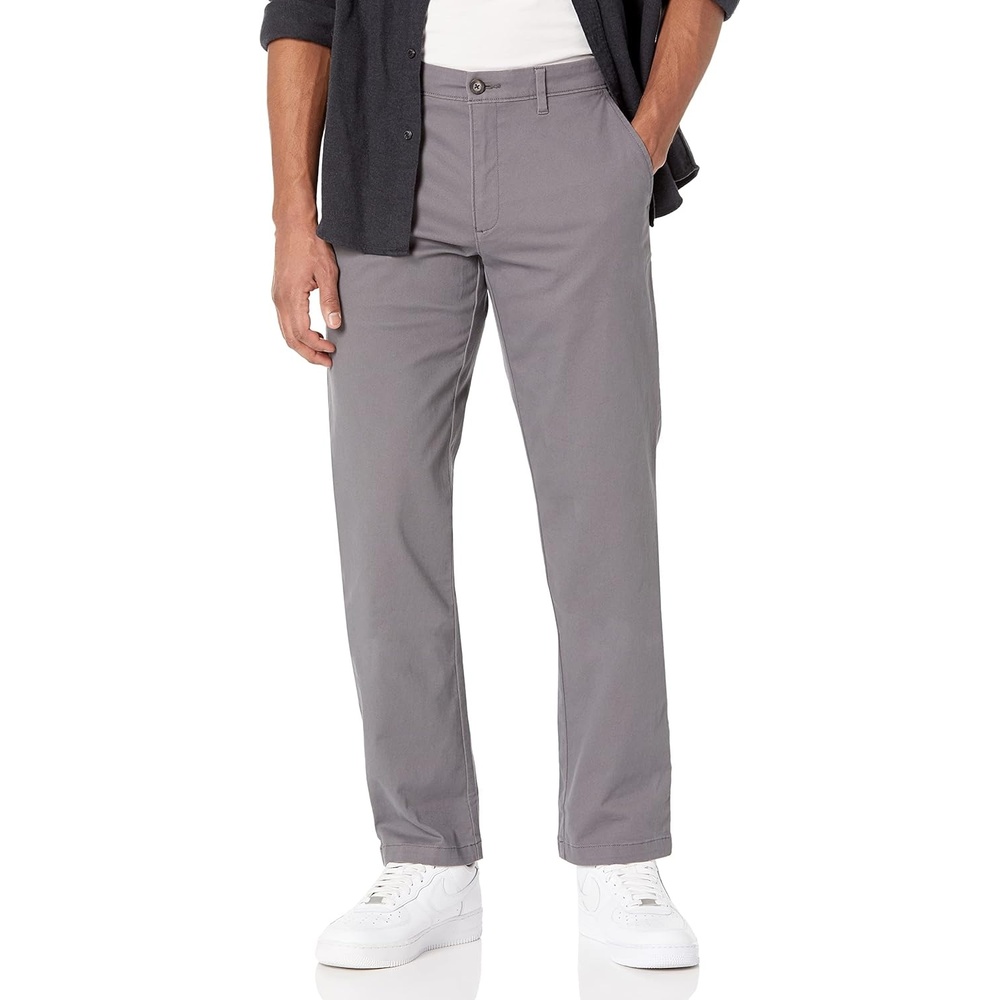 image:imageAmazon Essentials Mens StraightFit Casual Stretch Chino Pants Sits at WaistDark Grey