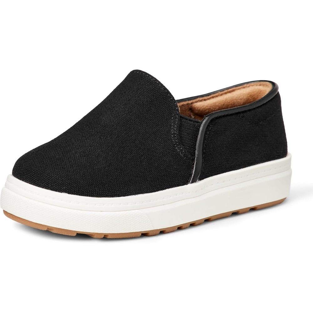 image:imageAmazon Essentials Unisex Kids and Toddlers Canvas Slipon SneakersBlack Canvas