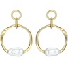 Amazon Essentials Baroque Pearl Women’s Hoop Earrings – Gold-Tone Fine Silver Plated Open Circle Design
