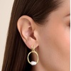 Amazon Essentials Baroque Pearl Women’s Hoop Earrings – Gold-Tone Fine Silver Plated Open Circle Design