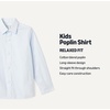 Amazon Essentials Boys’ Regular Fit Easy Iron Long Sleeve School Shirt(Light Blue)