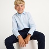 Amazon Essentials Boys’ Regular Fit Easy Iron Long Sleeve School Shirt(Light Blue)