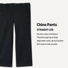 Amazon Essentials Boys’ Stretch Straight Fit Chino Pants(Black)