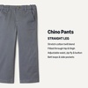 Amazon Essentials Boys’ Stretch Straight Fit Chino Pants(Iron Grey)