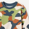 Amazon Essentials Boys and Toddlers’ French Terry Regular Fit Crew Neck Sweatshirt(Dark Navy Camo)