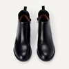 Amazon Essentials Girls’ Ankle Boots With Zipper(Black Faux Leather)