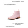 Amazon Essentials Girls’ Ankle Boots With Zipper(Pink Faux Suede)