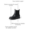 Amazon Essentials Girls’ Chelsea Ankle Boots(Black Faux Leather)