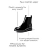 Amazon Essentials Girls’ Chelsea Ankle Boots(Black Patent)