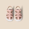Amazon Essentials Girls’ Closed Toe Fisherman Sandals with Velcro Strap(Pink Faux Leather)