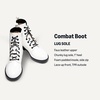 Amazon Essentials Girls’ Combat Boots With Zipper(White Patent)
