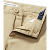 Amazon Essentials Girls and Toddlers’ Flat Front Uniform Chino Pant with Adjustable Stretch(Khaki Brown)