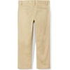 Amazon Essentials Girls and Toddlers’ Flat Front Uniform Chino Pant with Adjustable Stretch(Khaki Brown)