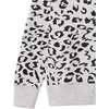 Amazon Essentials Girls and Toddlers’ Fleece Zip-Up Hooded Sweatshirt with Lined Hood and Rib Knit Detail(Light Heather Grey Cheetah)