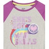 Amazon Essentials Girls and Toddlers’ Long-Sleeve Crewneck T-Shirts, Multipacks(2-pack Mad Skills)
