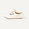 Amazon Essentials Girls and Toddlers’ Mary Jane Flats(Cream Satin)