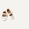 Amazon Essentials Girls and Toddlers’ Mary Jane Flats(Cream Satin)