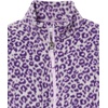 Amazon Essentials Girls and Toddlers’ Polar Fleece Full-Zip Mock Jacket, Insulated Outerwear Coat(Light Grey Heather Purple Leopard)