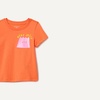 Amazon Essentials Girls and Toddlers’ Short Sleeve T-Shirt(Bright Orange Jelly)