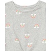 Amazon Essentials Girls and Toddlers’ Short Sleeve T-Shirt(Grey Rainbow/Pink Cat/White Floral/Text Print)