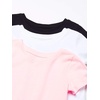 Amazon Essentials Girls and Toddlers’ Short Sleeve T-Shirt(White/Black/Pink)