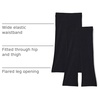Amazon Essentials Girls and Toddlers’ Slim-Fit Cotton Knit Flare Leggings, Pull On, Pack of 2(Black/ Black)