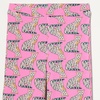 Amazon Essentials Girls and Toddlers’ Slim-Fit Cotton Knit Flare Leggings, Pull On, Pack of 2(Pink Leopard/ Pink Zebra)