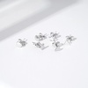 Amazon Essentials Gold Plated Sterling Silver Stud Earrings(Silver)