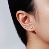 Amazon Essentials Gold Plated Sterling Silver Stud Earrings(Yellow Gold)