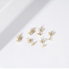 Amazon Essentials Gold Plated Sterling Silver Stud Earrings(Yellow Gold)